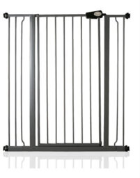 Safetots Extra Tall Metal Safety Gate Pressure Fit, 94.3Cm - 101.9Cm, Slate Grey, 104Cm In Height, Extra Tall Baby Gate - thumbnail 1