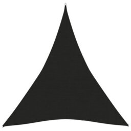 Berkfield Sunshade Sail 160 G/m2 Black 5X6X6 M Hdpe - thumbnail 2