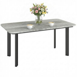 Outsunny Outdoor Coffee Table, Garden Table With Slatted Wpc Top, Grey - thumbnail 2