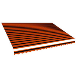 Berkfield Awning Top Sunshade Canvas Orange And Brown 500X300 Cm - thumbnail 1