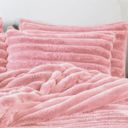 Kampala Hill Big Cord Teddy Blush Duvet Cover Set Double Bedding Set - thumbnail 2