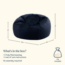 icon Kingston Classic Velvet Bean Bag Chair Flowers Bean Bags - thumbnail 6