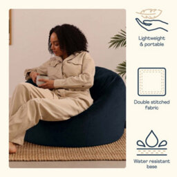 icon Kingston Classic Velvet Bean Bag Chair Flowers Bean Bags - thumbnail 4