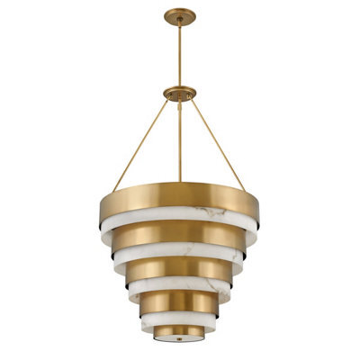Luminosa Lighting Luminosa Hinkley Echelon Cylindrical Pendant Ceiling Light Heritage Brass - image 1