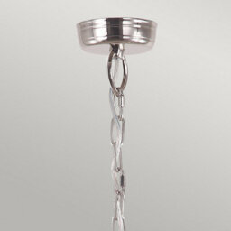 Luminosa Lighting Elstead Mansion House 3 Light Outdoor Ceiling Chain Lantern Polished Nickel Ip44, E14 - thumbnail 2
