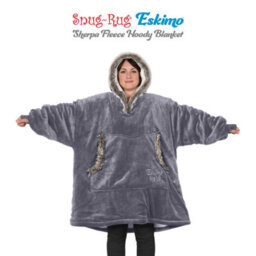 Snug Rug Eskimo - Lilac Grey Wearable Blanket Oversized Hoodie Blankets For Adults Hooded - thumbnail 6