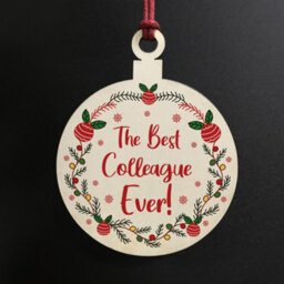 Red Ocean Best Colleague Christmas Bauble Tree Decoration Gift For Colleague Best Friend - thumbnail 2