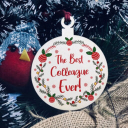 Red Ocean Best Colleague Christmas Bauble Tree Decoration Gift For Colleague Best Friend - thumbnail 1