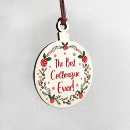 Red Ocean Best Colleague Christmas Bauble Tree Decoration Gift For Colleague Best Friend - thumbnail 4