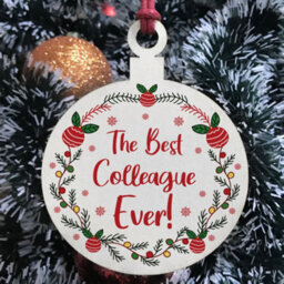 Red Ocean Best Colleague Christmas Bauble Tree Decoration Gift For Colleague Best Friend - thumbnail 3