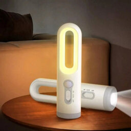Led Night Light And Reading Lamp With Motion Sensor 2 In 1 Usb C Rechargeable Dusk To Dawn Torch - thumbnail 1