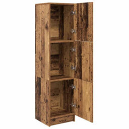 Berkfield Brown Sideboard Old Wood Wood Veneer Compact Brown Sideboard - thumbnail 4