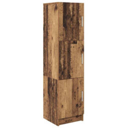 Berkfield Brown Sideboard Old Wood Wood Veneer Compact Brown Sideboard - thumbnail 2