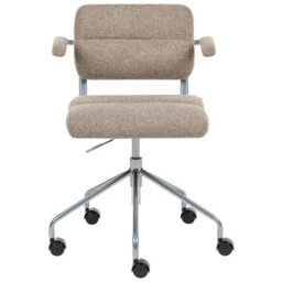 Beliani  Desk Chair Candor Light Brown - thumbnail 4