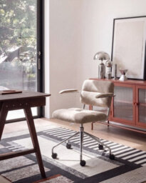 Beliani  Desk Chair Candor Light Brown - thumbnail 2