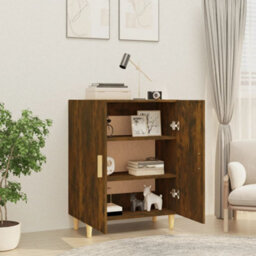 Berkfield Sideboard Smoked Oak 70X34X90 Cm Engineered Wood - thumbnail 6