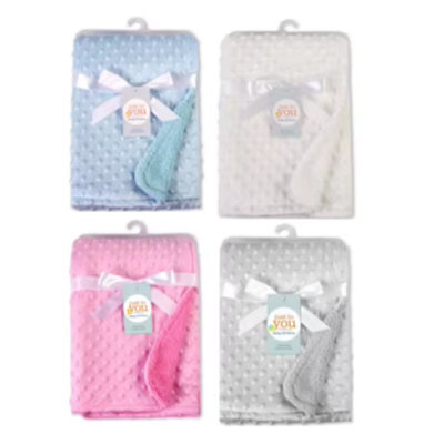 Woodside Home Living Fleece Baby Blanket - White - image 1