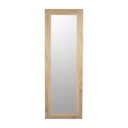 Andino Natural Light Oak Effect Woodgrain Rectangular Wall-Mounted Framed Mirror, (H)131Cm (W)41Cm - thumbnail 2
