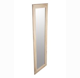 Andino Natural Light Oak Effect Woodgrain Rectangular Wall-Mounted Framed Mirror, (H)131Cm (W)41Cm - thumbnail 3