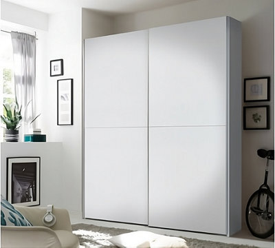 Arte Time Sliding Door Wardrobe In Pristine White - Premium Laminated Board - W170Cm X H195Cm X D57.5Cm - image 1