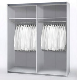 Arte Time Sliding Door Wardrobe In Pristine White - Premium Laminated Board - W170Cm X H195Cm X D57.5Cm - thumbnail 4