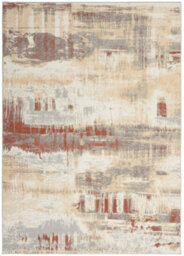 Grey Rust Abstract Modern Living Room Bedroom & Dining Room Rug-244Cm X 305Cm - thumbnail 6
