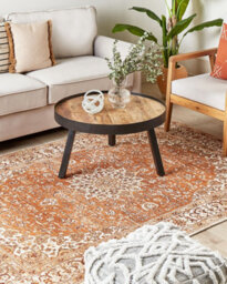 Beliani Rug Haya Orange 160 X 230 Cm Cotton - thumbnail 2
