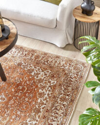 Beliani Rug Haya Orange 160 X 230 Cm Cotton - thumbnail 4