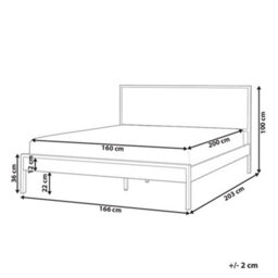 Beliani Bed Ervillers 160 X 200 Cm (Eu King Size) Natural Acacia - thumbnail 3