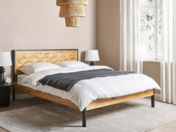 Beliani Bed Ervillers 160 X 200 Cm (Eu King Size) Natural Acacia - thumbnail 2
