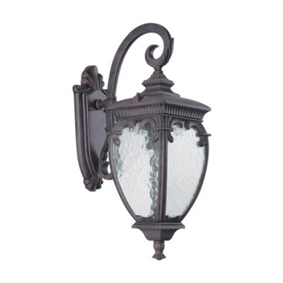Luminosa Lighting Luminosa Fleur Outdoor Wall Lantern Bronze Antique, Ip44