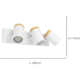 Loops Modern Triple Ceiling Spotlight In White And Brown - Led Bathroom Lighting - thumbnail 4