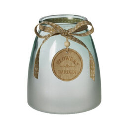Flowers & Garden Frosty Green Glass Vase - H15 Cm