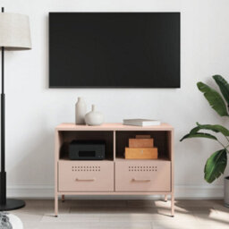 Berkfield Tv Cabinet Pink 68X39X50.5 Cm Steel - thumbnail 3