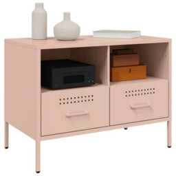 Berkfield Tv Cabinet Pink 68X39X50.5 Cm Steel - thumbnail 4