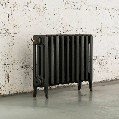 Arroll Neo-Classic Pewter 4 Column Radiator, (W)634mm X (H)460mm