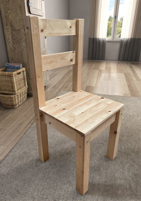 Strictly Beds And Bunks Atlas Heavy Duty Solid Pine Dining Chairs, Set Of Two - image 1