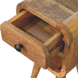 Artisan Furniture Solid Wood Extra Mini Oak-Ish Curve Lower Bedside - thumbnail 7