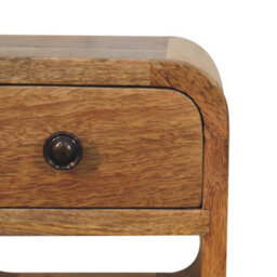 Artisan Furniture Solid Wood Extra Mini Oak-Ish Curve Lower Bedside - thumbnail 5