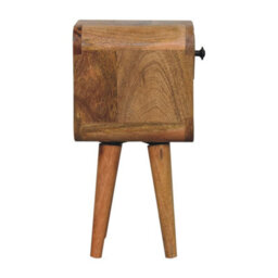 Artisan Furniture Solid Wood Extra Mini Oak-Ish Curve Lower Bedside - thumbnail 9
