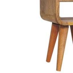 Artisan Furniture Solid Wood Extra Mini Oak-Ish Curve Lower Bedside - thumbnail 8