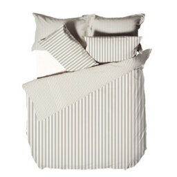 Yard Hebden Striped 100% Cotton Duvet Cover Set, Natural, Super King - thumbnail 4