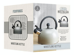 KitchenCraft Living Nostalgia French Grey Traditional 1.4 Litre Whistling Kettle - thumbnail 6