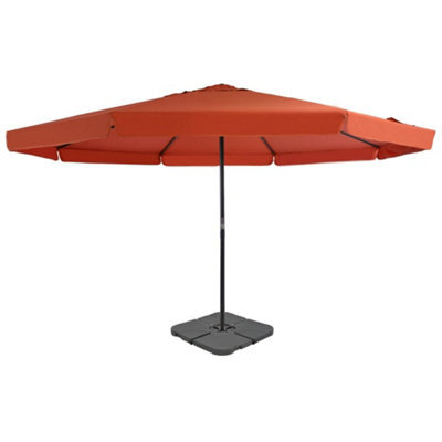 Berkfield Outdoor Umbrella With Portable Base Terracotta - image 1