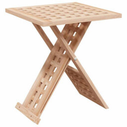 Berkfield Coffee Table Foldable 33X33X40,5 Cm Solid Wood Walnut - thumbnail 7