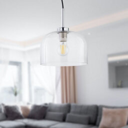 First Choice Lighting Set Of 2 Victoria - Chrome Pendant Lights With Clear Glass Shades - thumbnail 6