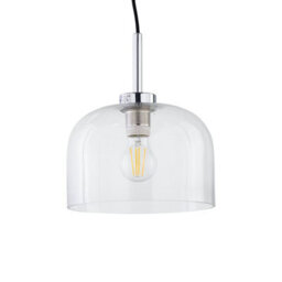 First Choice Lighting Set Of 2 Victoria - Chrome Pendant Lights With Clear Glass Shades - thumbnail 2