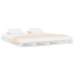 Berkfield Pallet Bed White 120X190 Cm Small Double Wood Pine - thumbnail 2