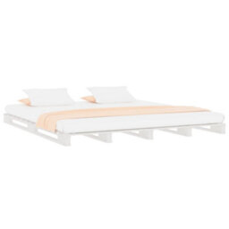 Berkfield Pallet Bed White 120X190 Cm Small Double Wood Pine - thumbnail 3