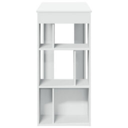 Berkfield Bar Table With Racks White 102X50X103.5 Cm Engineered Wood - thumbnail 5